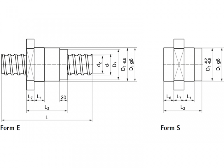 Vite A Ricircolo Di Sfere Con Dado SFU1204 200 250 300 350 400 450
