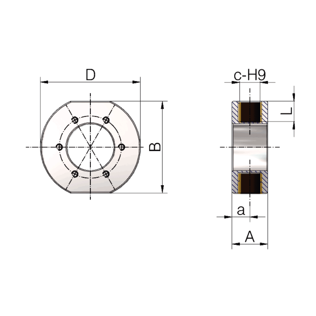 Supporto cardanico DMA per chiocciola duplex DM | ZIMM