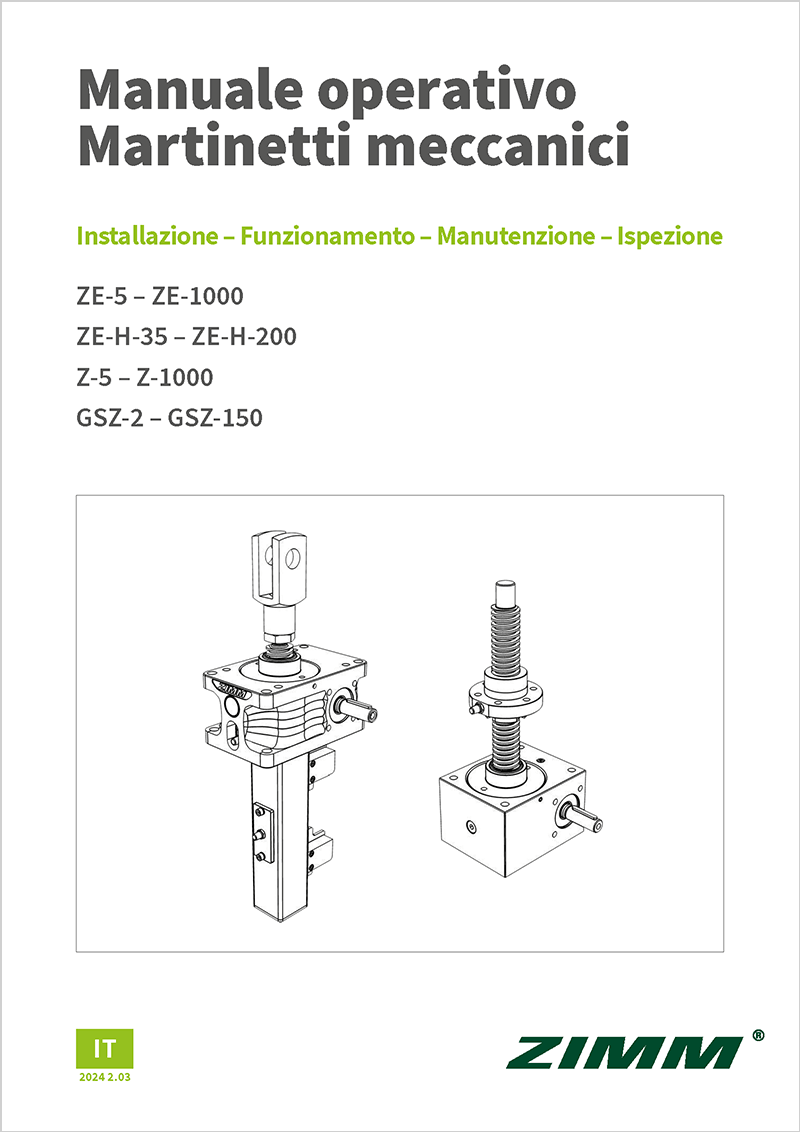 Manuale operativo 20 martinetti meccanici | ZIMM